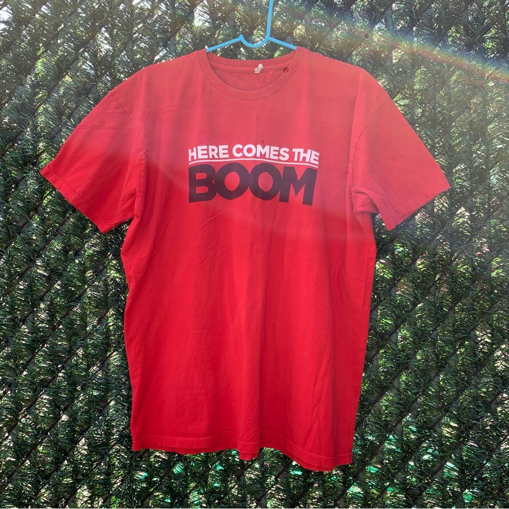 Here Comes The Boom Movie T-Shirt in Red - XL, Short Sleeve, Alstyle Apparel